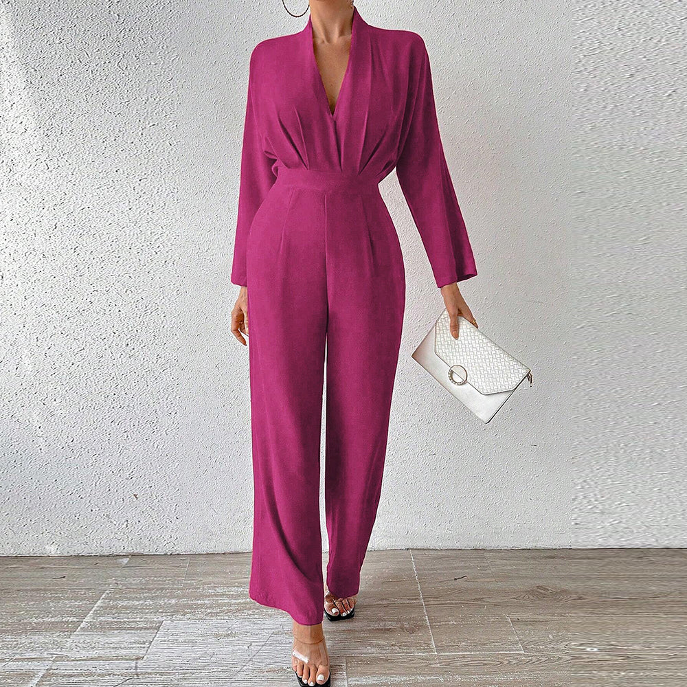 Lucy | Stijlvolle Elegante Jumpsuit met Diepe Halslijn