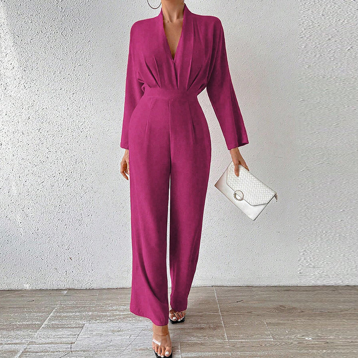 Lucy | Stijlvolle Elegante Jumpsuit met Diepe Halslijn