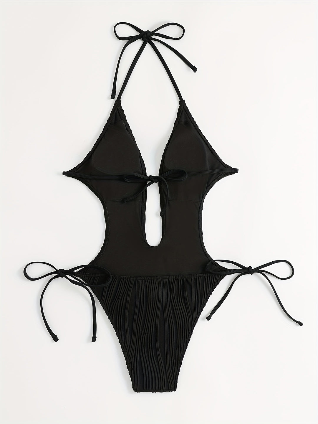 Lily | Sexy Eendelig Badpak Met Strikken | Stijlvolle Gestructureerde Strandkleding