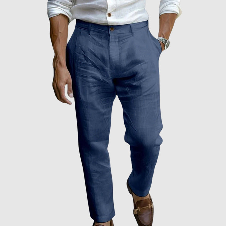 Heren Broek – Klassieke Pasvorm – Rechte Pijp – Platte Voorkant – Ademend Textiel