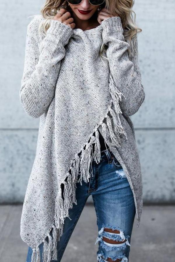 Luisa - Elegante Oversized Trui met Franjes