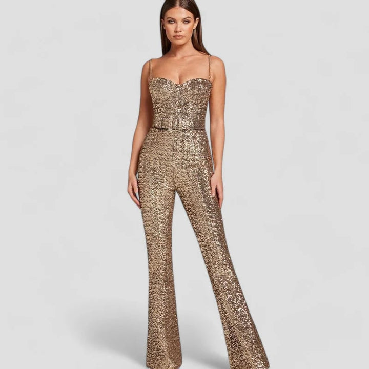 Mara - Elegant Gouden Jumpsuit Voor Speciale Gelegenheden