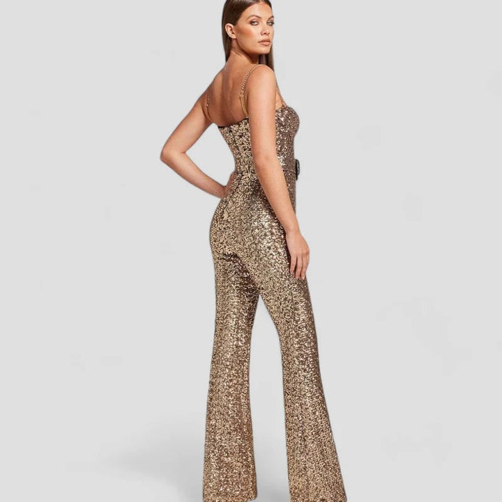 Mara - Elegant Gouden Jumpsuit Voor Speciale Gelegenheden