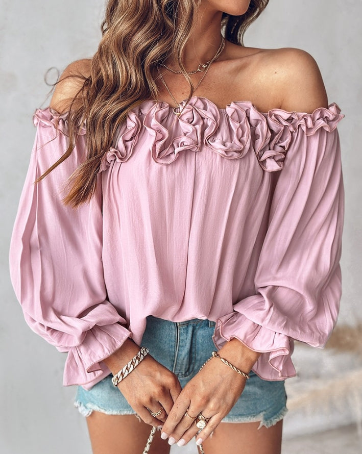 Marigold | Off-Shoulder Blouse met Ruches