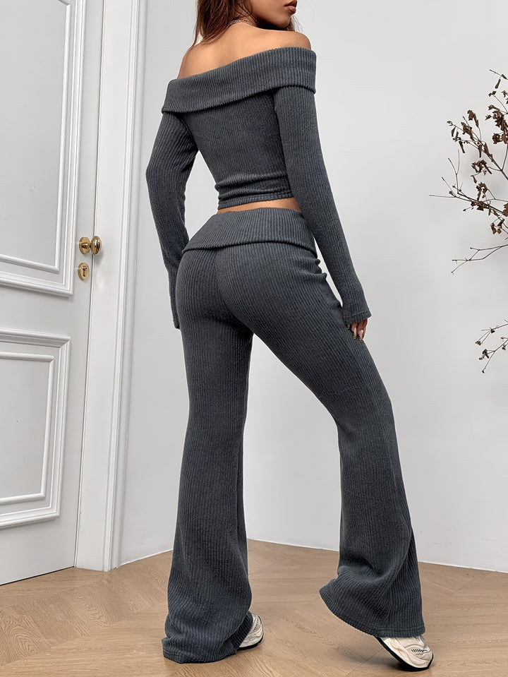 Marije | Elegante Off-Shoulder Lounge Set voor Vrouwen