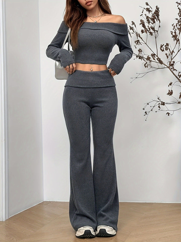 Marije | Elegante Off-Shoulder Lounge Set voor Vrouwen