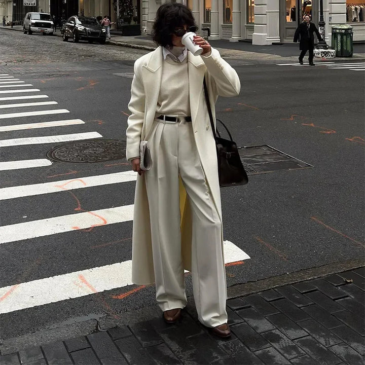 Mathilde -  Tijdloze Elegante Lange Jas