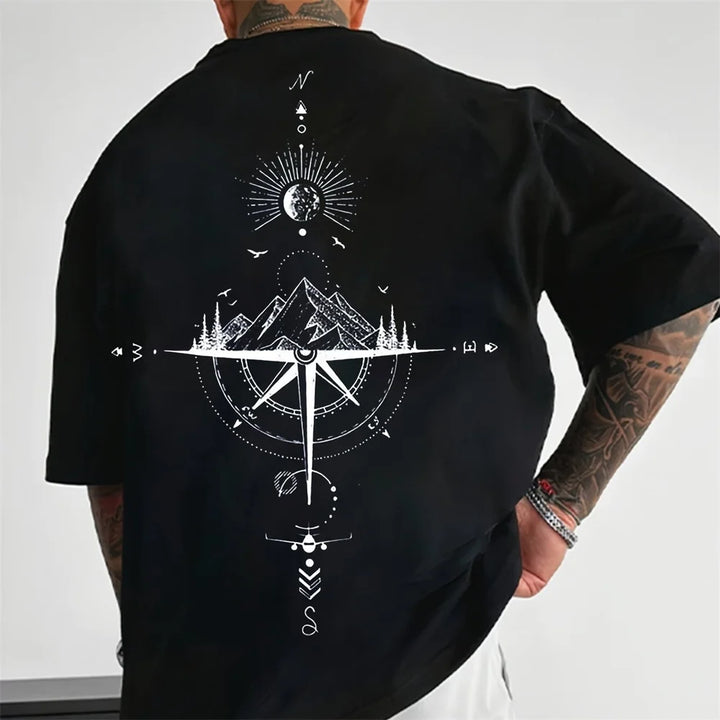 Matias | Kompas Avontuur T-Shirt voor Mannen