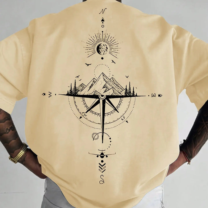 Matias | Kompas Avontuur T-Shirt voor Mannen