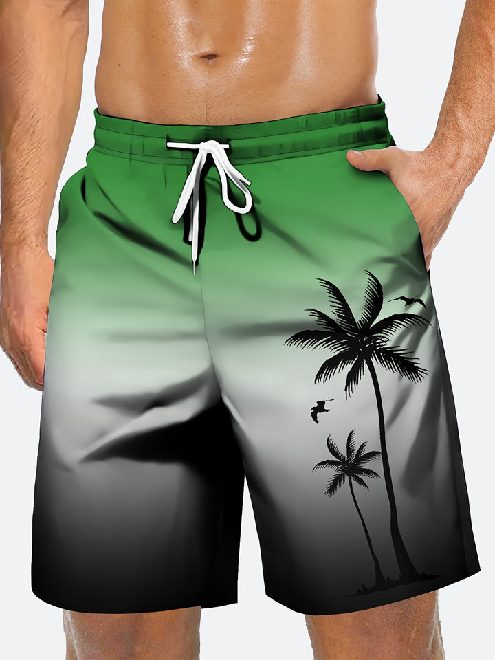 Max | Heren Zwemshorts met Tropische Palmboomprint