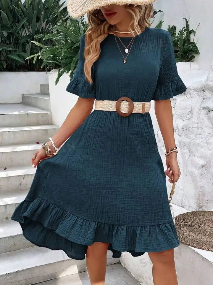 Maya | Elegante Casual Jurk met Korte Mouwen