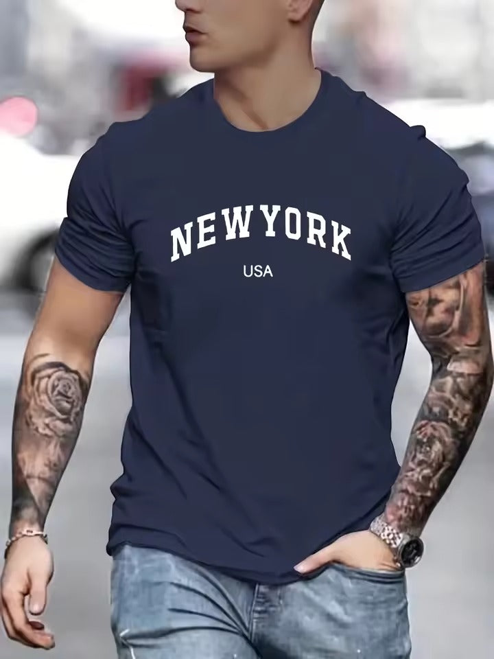 Michael | Stijlvol New York T-shirt voor Heren