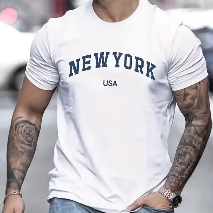 Michael | Stijlvol New York T-shirt voor Heren