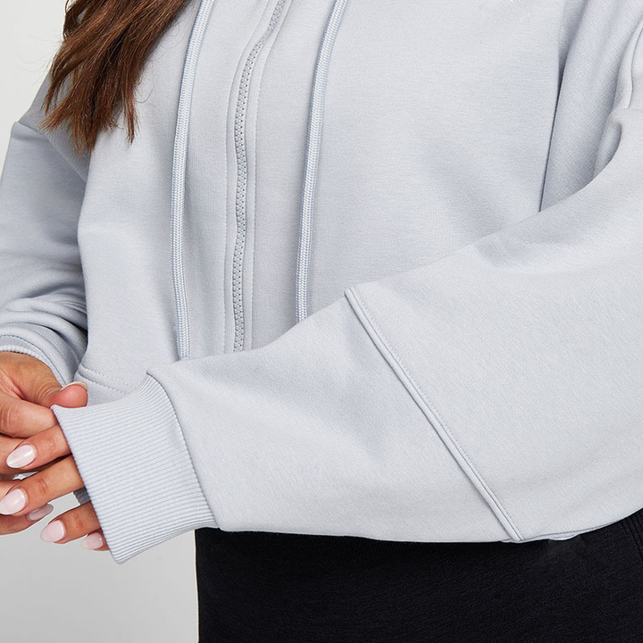 Michaela | Sportieve Cropped Hoodie met Rits