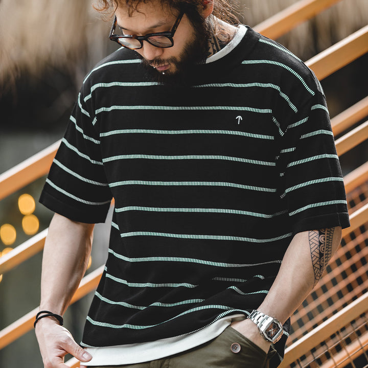 Miguel | Stijlvol Gestreept Oversized T-shirt voor Heren