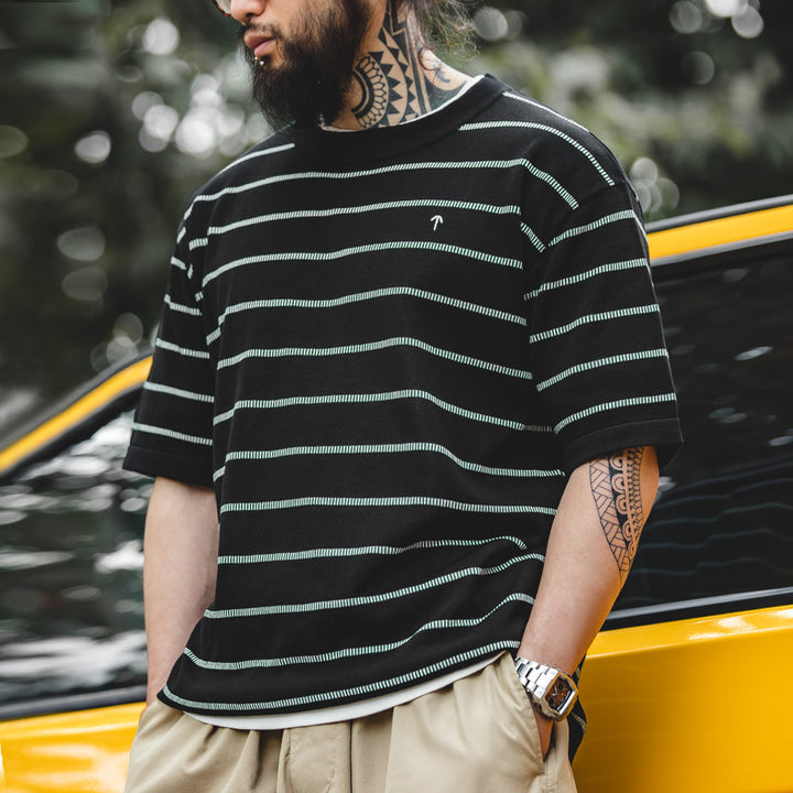 Miguel | Stijlvol Gestreept Oversized T-shirt voor Heren