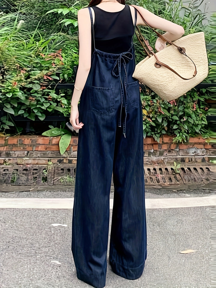 Miranda | Wijdvallende Denim Overalls met Verstelbare Bandjes