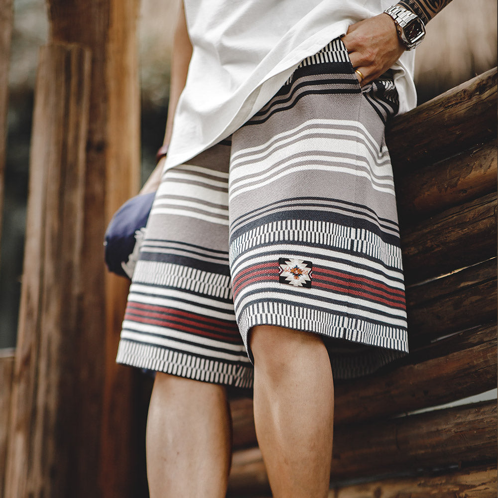 Neil | Stijlvolle Gebreide Short met Uniek Patroon
