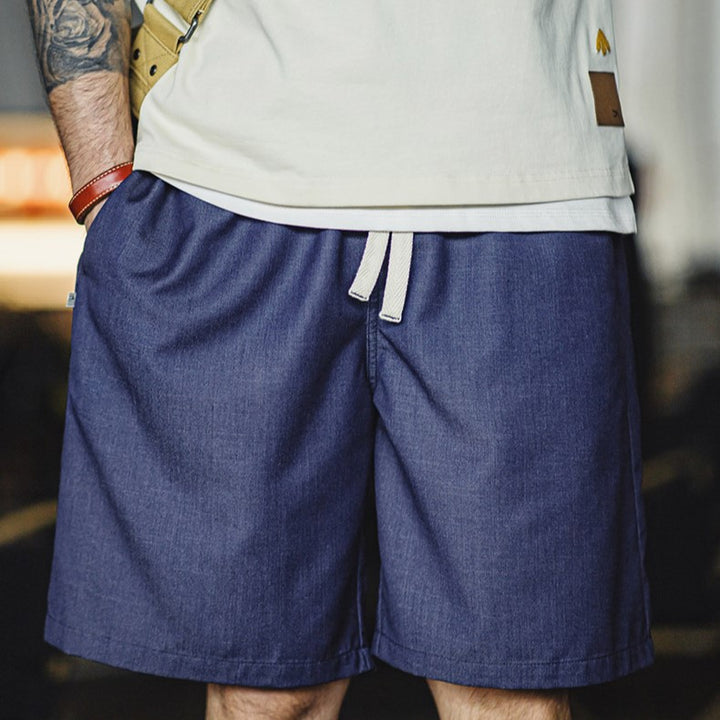 Nico | Retro Denim Shorts Met Elastische Taille