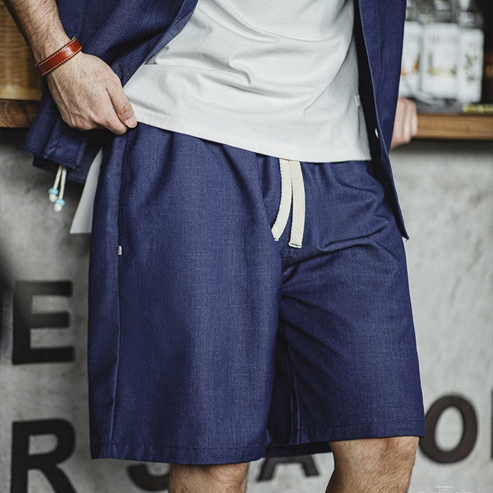Nico | Retro Denim Shorts Met Elastische Taille