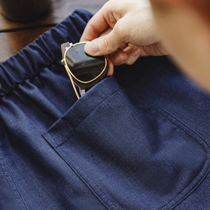 Nico | Retro Denim Shorts Met Elastische Taille