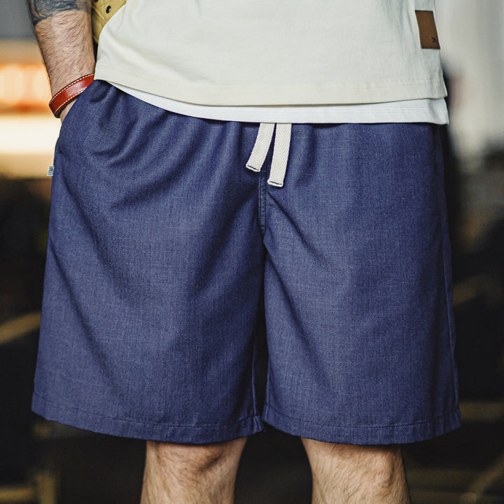 Nico | Retro Denim Shorts Met Elastische Taille