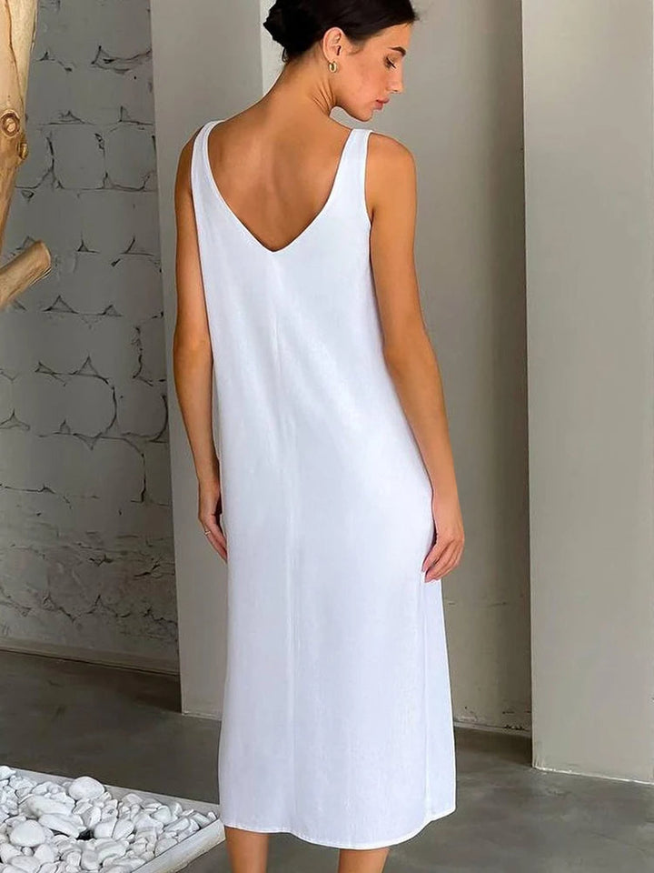 Nicole | Stijlvolle Midi-Jurk met Elegante Split