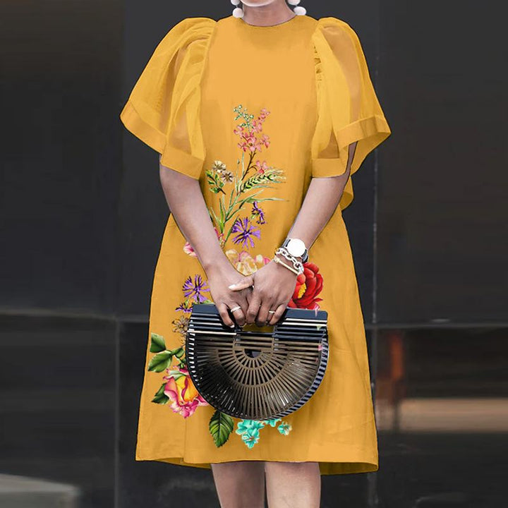 Nora| Elegante Bloemenjurk met Luchtige Mouwen