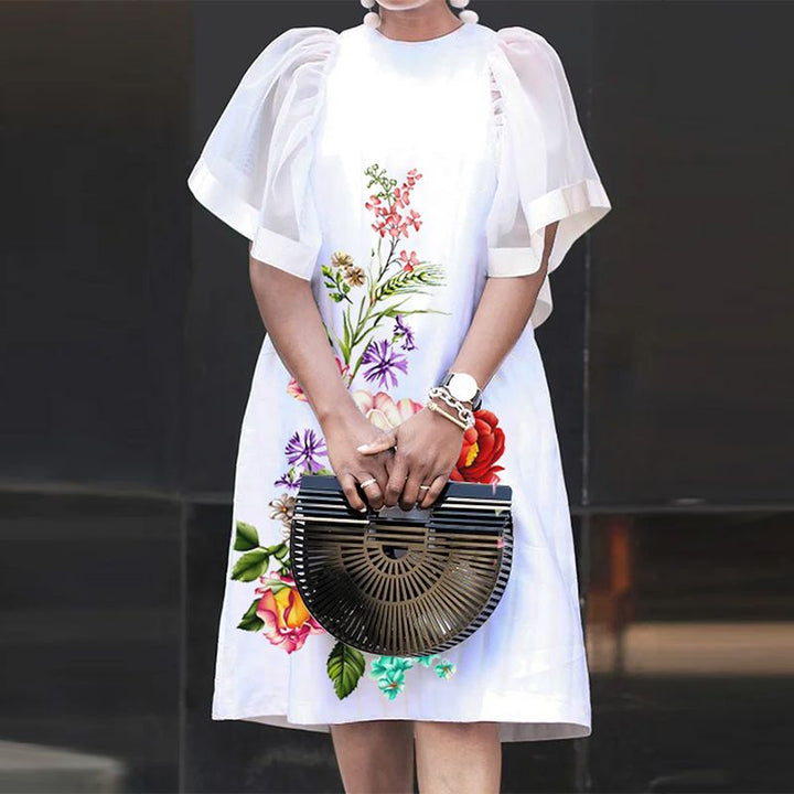 Nora| Elegante Bloemenjurk met Luchtige Mouwen