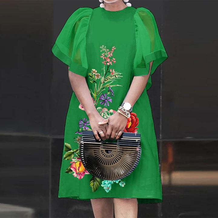 Nora| Elegante Bloemenjurk met Luchtige Mouwen