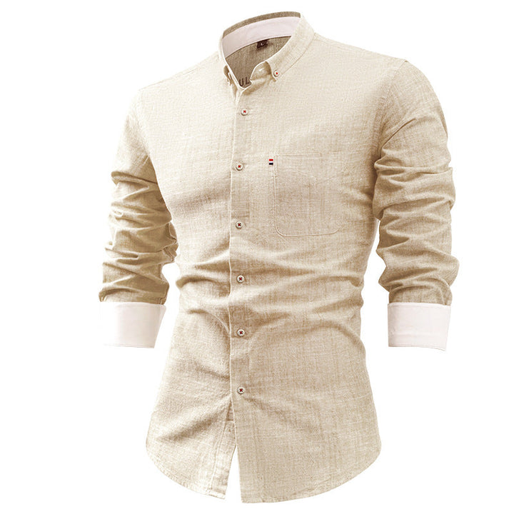 Heren Overhemd – Slim Fit – Lange Mouw – Ademend Natuurlijk Materiaal