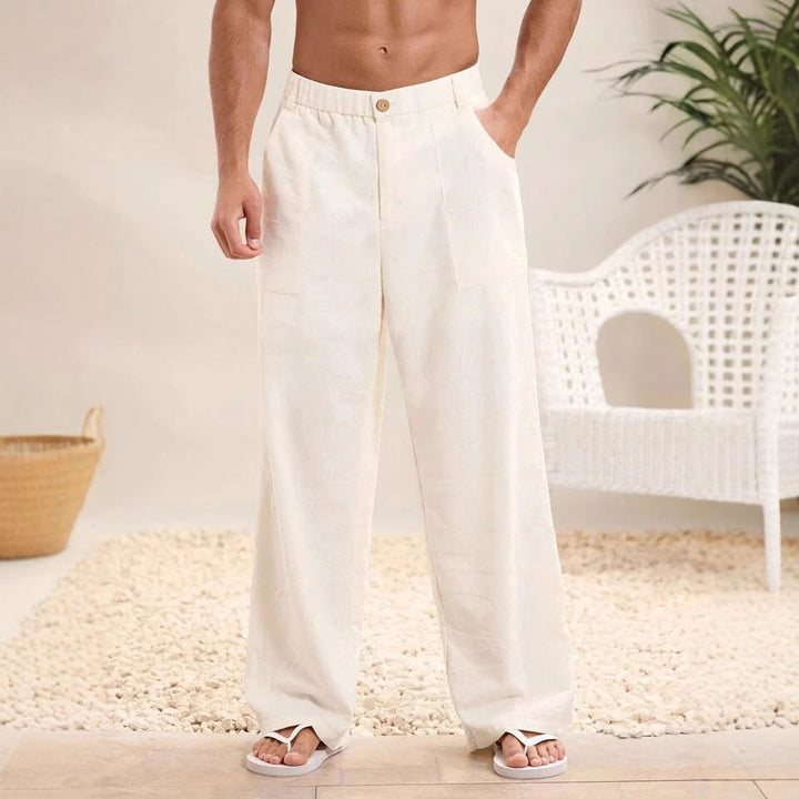 Heren Broek – Relaxed Fit – Ademende Stof – Elastische Taille – Volledige Lengte