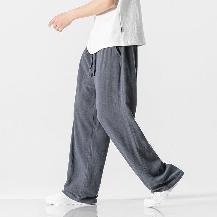 Heren Broek – Losse Pasvorm – Ademend Materiaal – Trekkoord Taille – Volledige Lengte