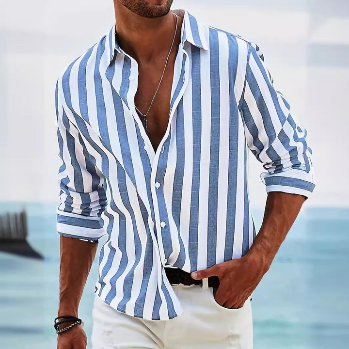 Heren Overhemd – Relaxed Fit – Ademende Stof – Lange Mouwen – Knoopsluiting