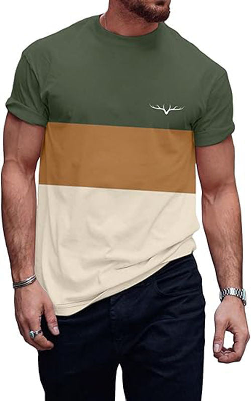 Caden | Trendy Kleurblok T-shirt voor Dagelijks Comfort