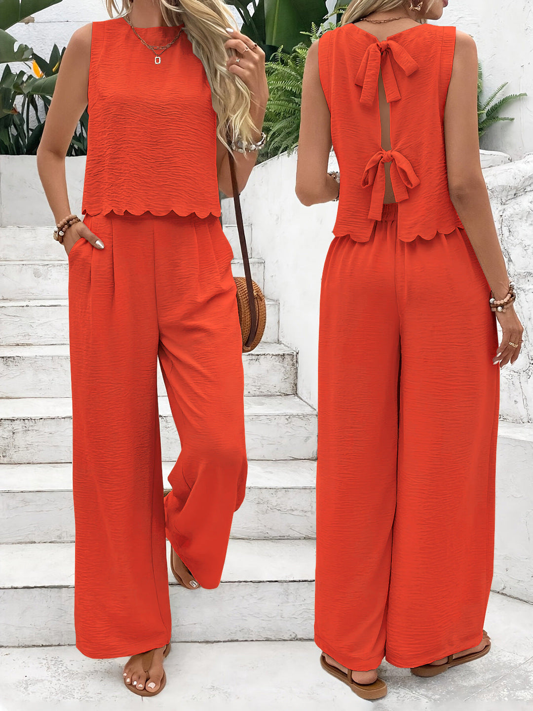 Dames Set Top en Broek – Ademend Weefsel – Wijde Pijp – Relaxte Pasvorm