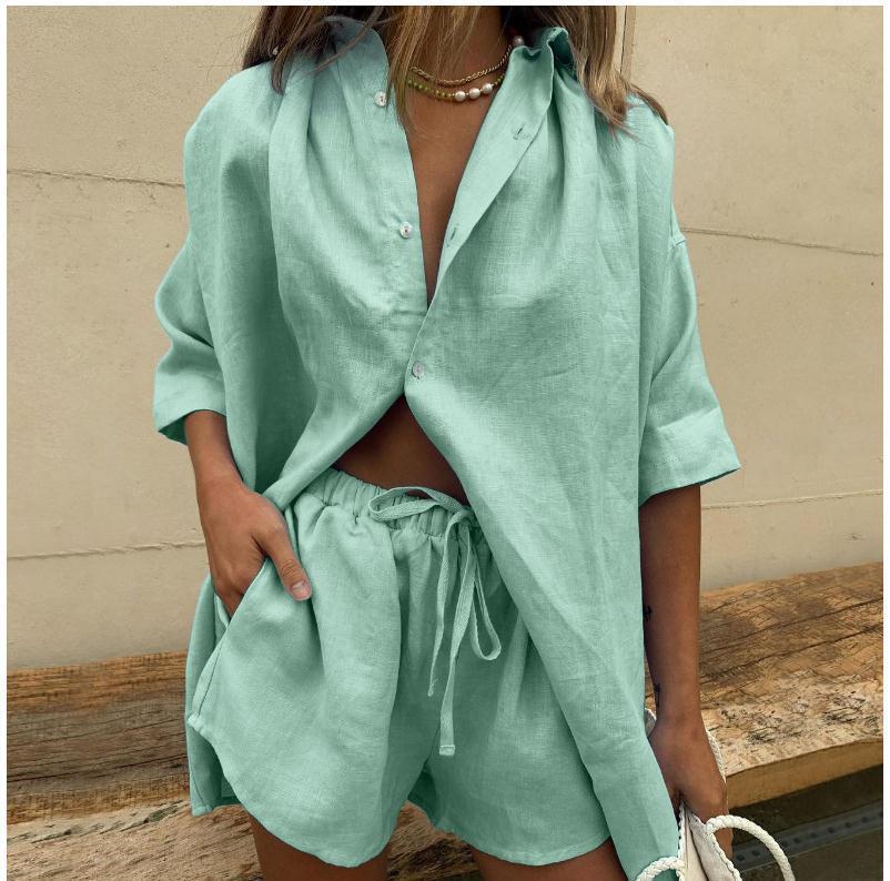 Dames Set van Blouse en Shorts – Oversized Pasvorm – Ademend – Casual Outfit