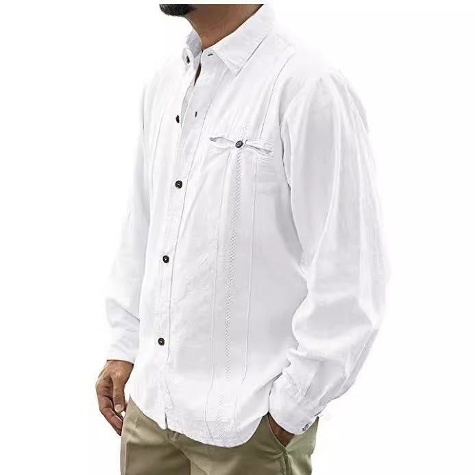 Heren Overhemd – Relaxed Fit – Lange Mouw – Ademend – Casual Knoopsluiting