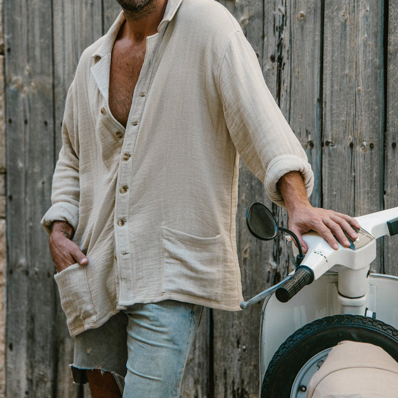 Heren Overhemd – Relaxed Fit – Ademende Stof – Lange Mouwen – Casual Stijl