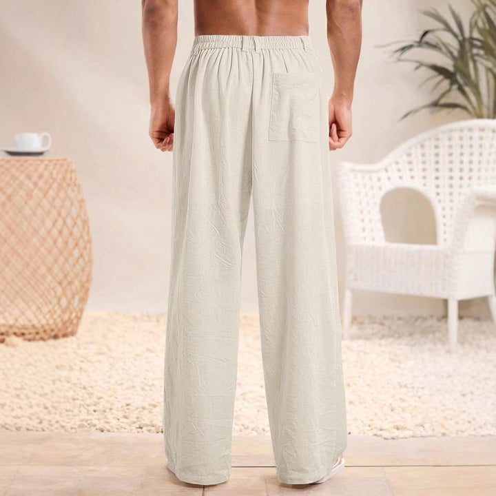 Heren Broek – Relaxed Fit – Ademende Stof – Elastische Taille – Volledige Lengte