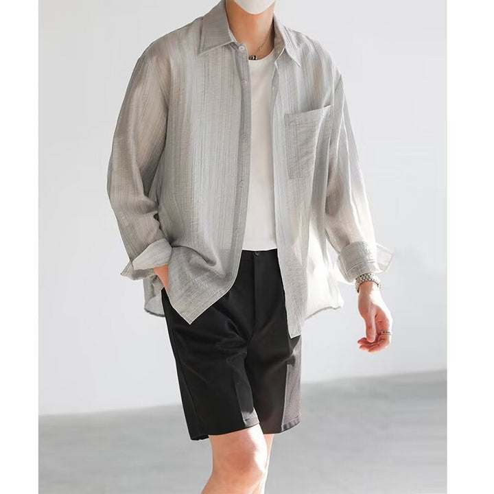 Heren Overhemd Lange Mouw – Relaxed Fit – Ademend – Casual Knoopsluiting