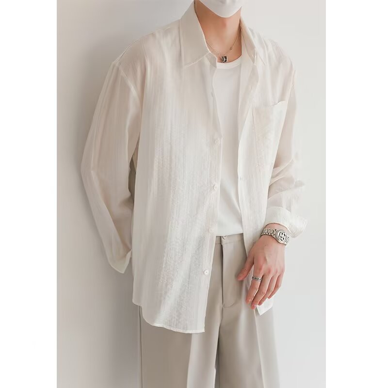 Heren Overhemd Lange Mouw – Relaxed Fit – Ademend – Casual Knoopsluiting
