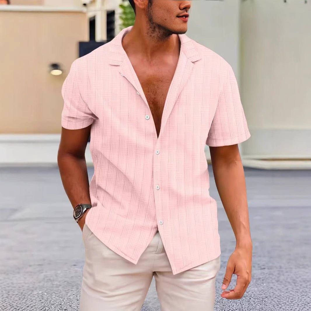 Heren Overhemd Korte Mouw – Classic Fit – Ademend – Casual Knoopsluiting