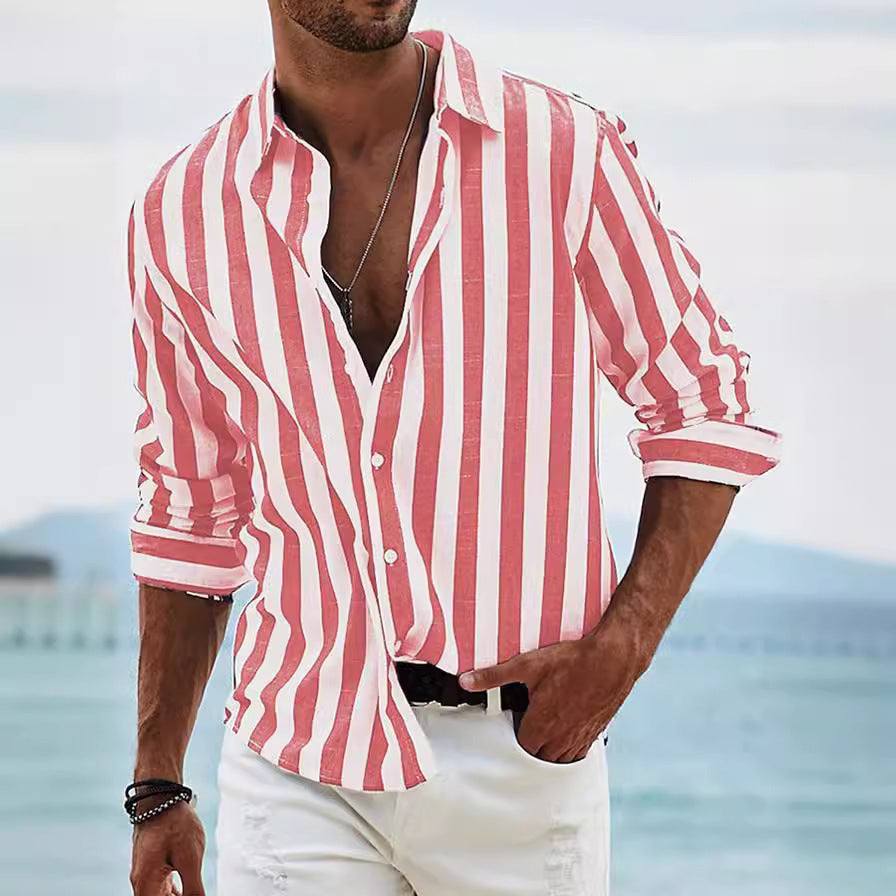 Heren Overhemd – Relaxed Fit – Ademende Stof – Lange Mouwen – Knoopsluiting