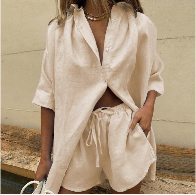 Dames Set van Blouse en Shorts – Oversized Pasvorm – Ademend – Casual Outfit
