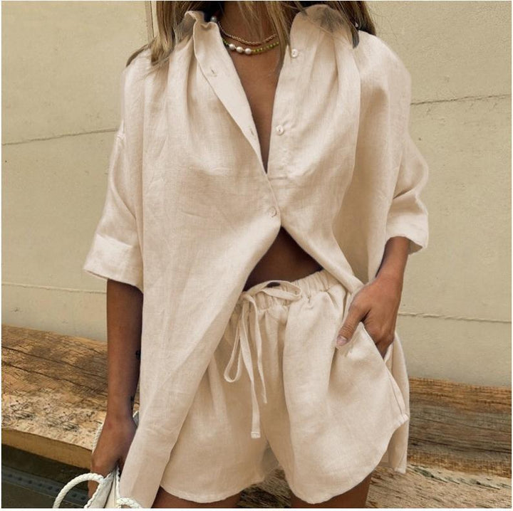 Dames Set van Blouse en Shorts – Oversized Pasvorm – Ademend – Casual Outfit