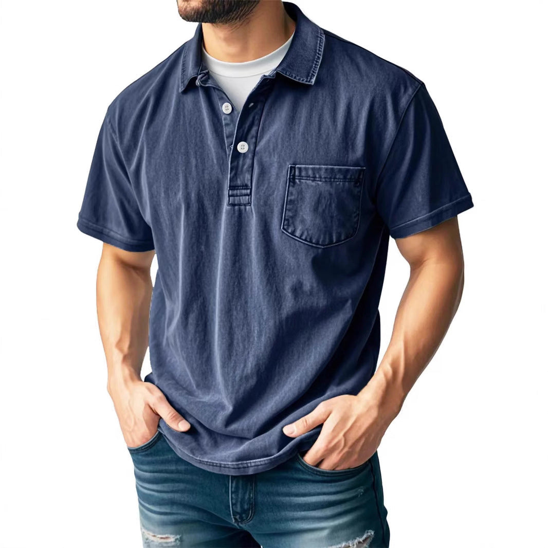 Heren Poloshirt – Relaxed Fit – Ademend Materiaal – Korte Mouw – Borstzak