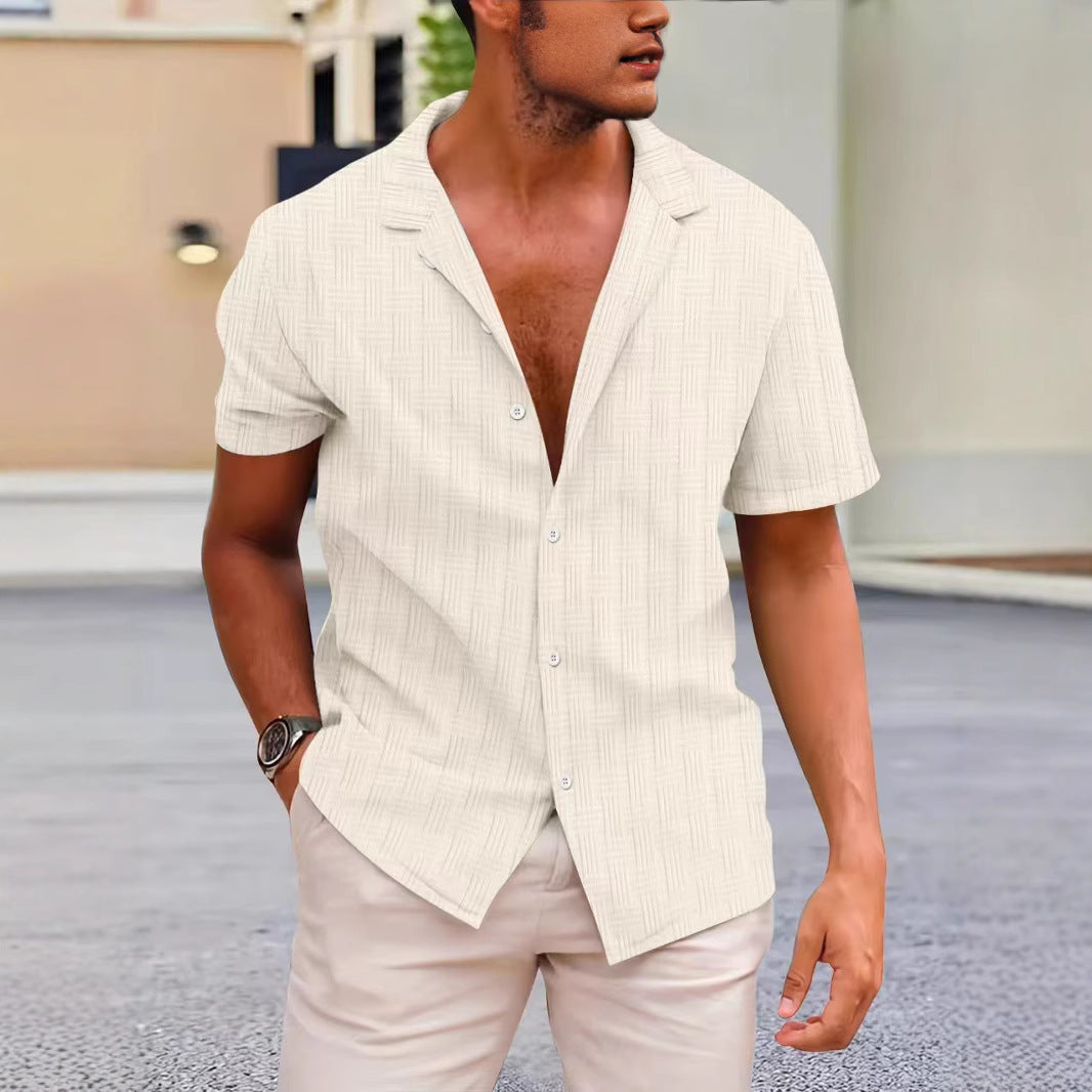 Heren Overhemd Korte Mouw – Classic Fit – Ademend – Casual Knoopsluiting