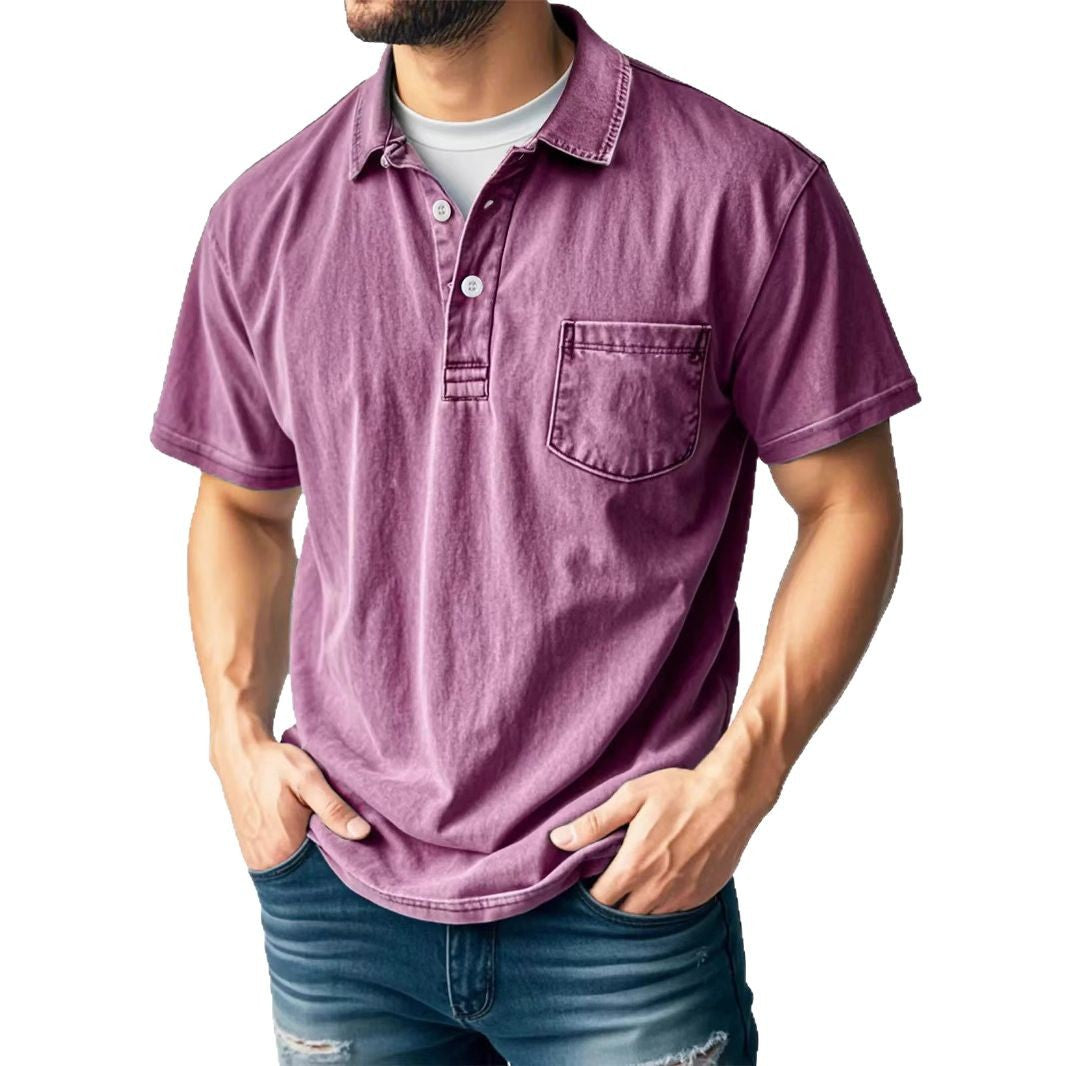 Heren Poloshirt – Relaxed Fit – Ademend Materiaal – Korte Mouw – Borstzak