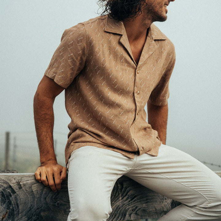 Heren Overhemd – Relaxed Fit – Korte Mouw – Ademend Lichtgewicht Design
